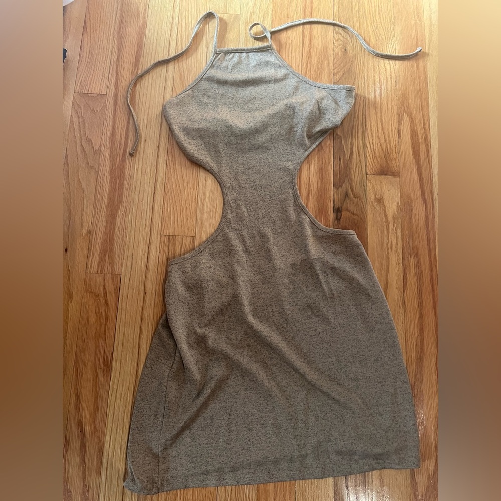 Women Summer Cut Out dress - tan and never worn before!
